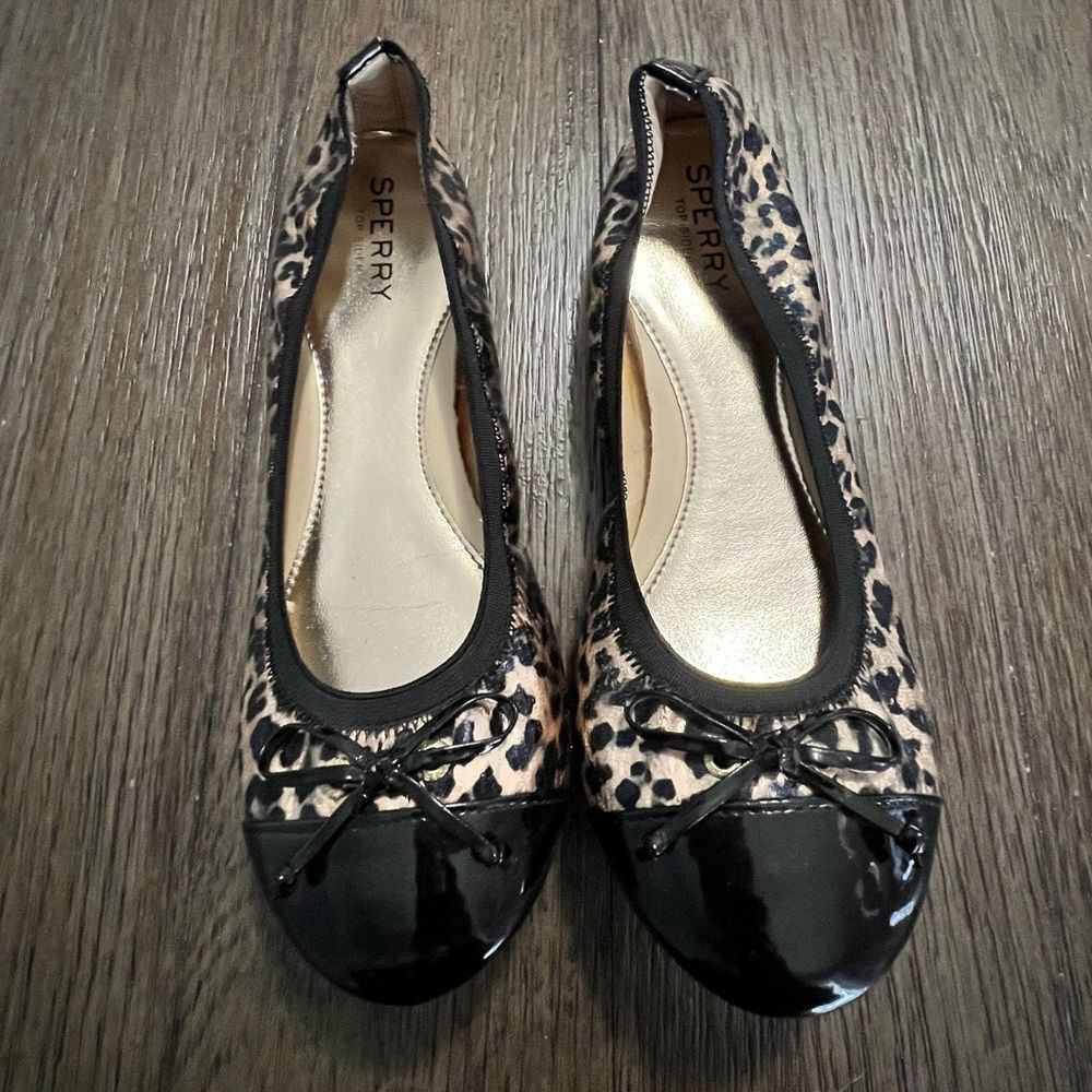Sperry Elise leopard ballet shoes